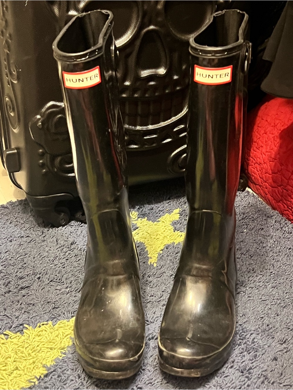 Hunter Black Gloss Tall Women's Rain Boots
